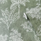 Floating Foliage Wallpaper in Green