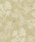 Floating Foliage Wallpaper in Bronze Brown