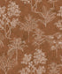 Sample Floating Foliage Wallpaper in Orange