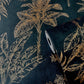 Floating Foliage Wallpaper in Rose Gold/Blue