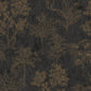 Floating Foliage Wallpaper in Rose Gold/Blue