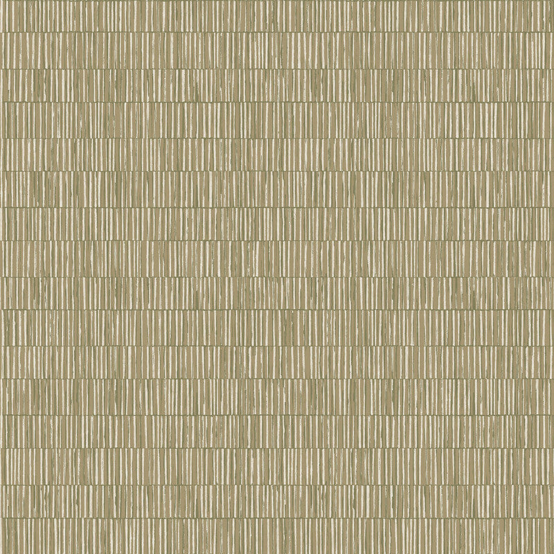 Bamboo Screen Wallpaper in Green/Gold
