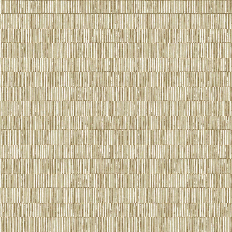 Bamboo Screen Wallpaper in Light Bronze Brown