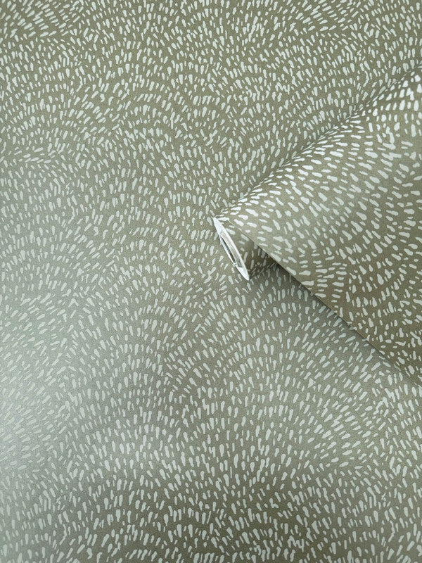 Fan Fleck Wallpaper in Green