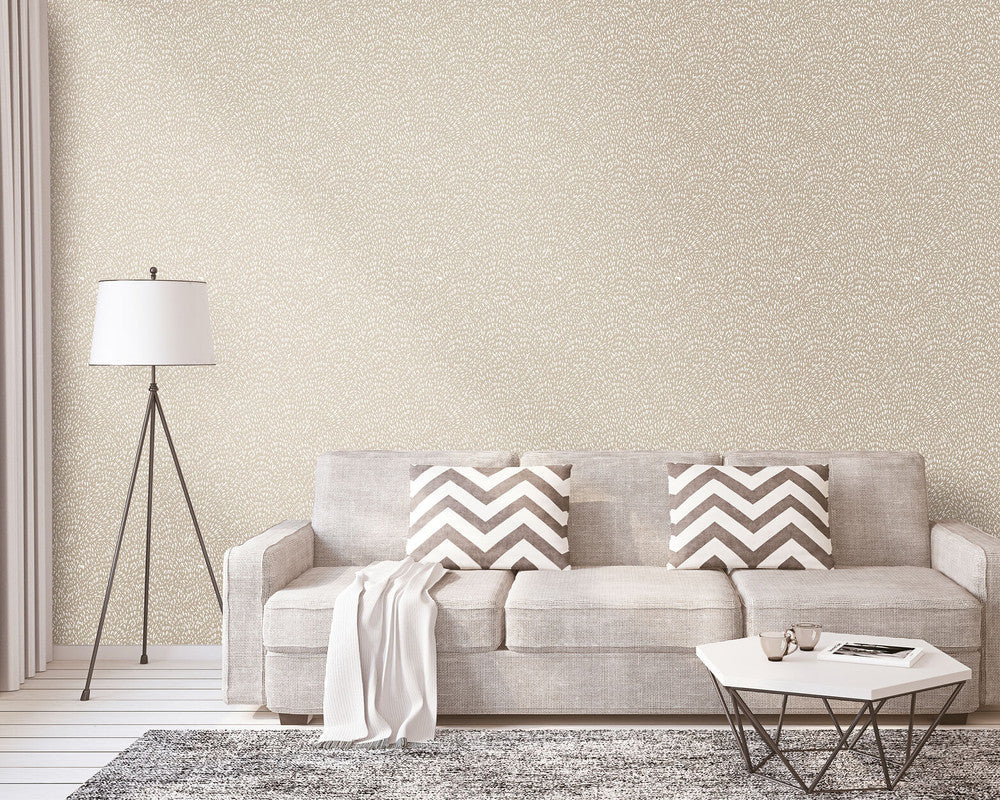 Fan Fleck Wallpaper in Cream