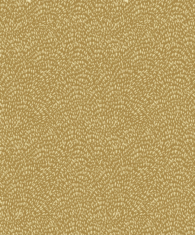 Fan Fleck Wallpaper in Deep Gold