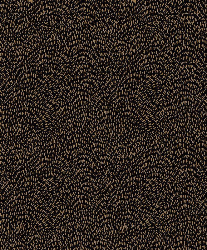 Fan Fleck Wallpaper in Rose Gold/Black