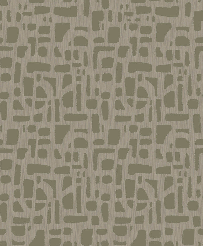 Chunky Geo Wallpaper in Gold/Beige
