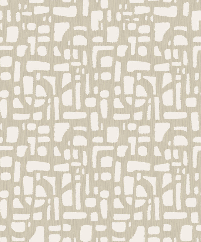 Chunky Geo Wallpaper in Cream/Beige