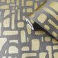 Chunky Geo Wallpaper in Gold/Silver Grey