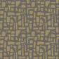 Chunky Geo Wallpaper in Gold/Silver Grey