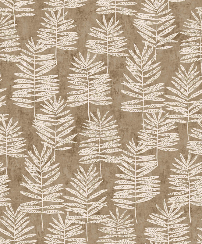 Tumbling Leaf Wallpaper in Bronze Brown
