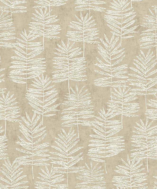 Sample Tumbling Leaf Wallpaper in Cream
