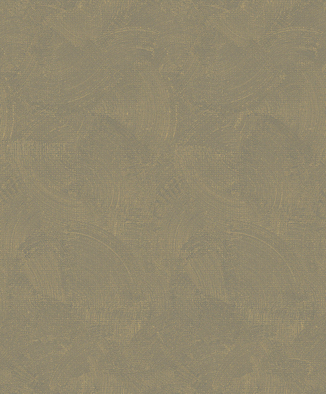 Plaster Fan Wallpaper in Soft Gold