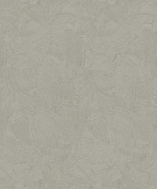 Sample Plaster Fan Wallpaper in Silver Grey