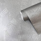 Plaster Fan Wallpaper in Deep Silver Grey