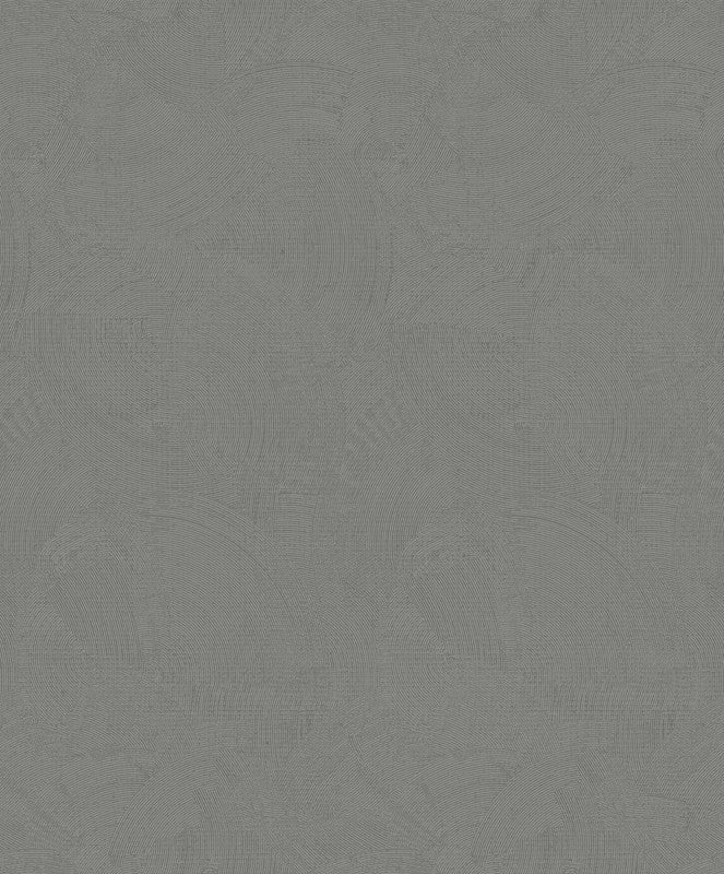 Plaster Fan Wallpaper in Deep Silver Grey