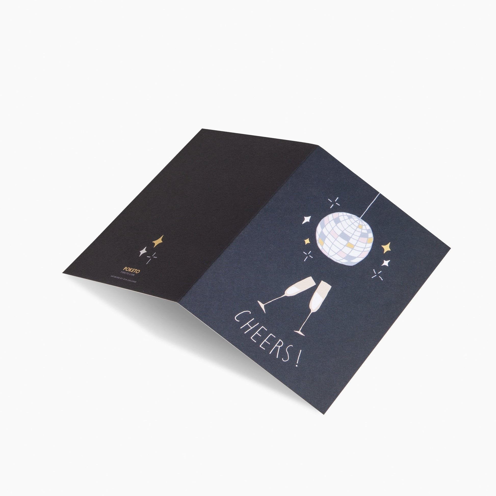 Disco Ball Cheers Card by Poketo