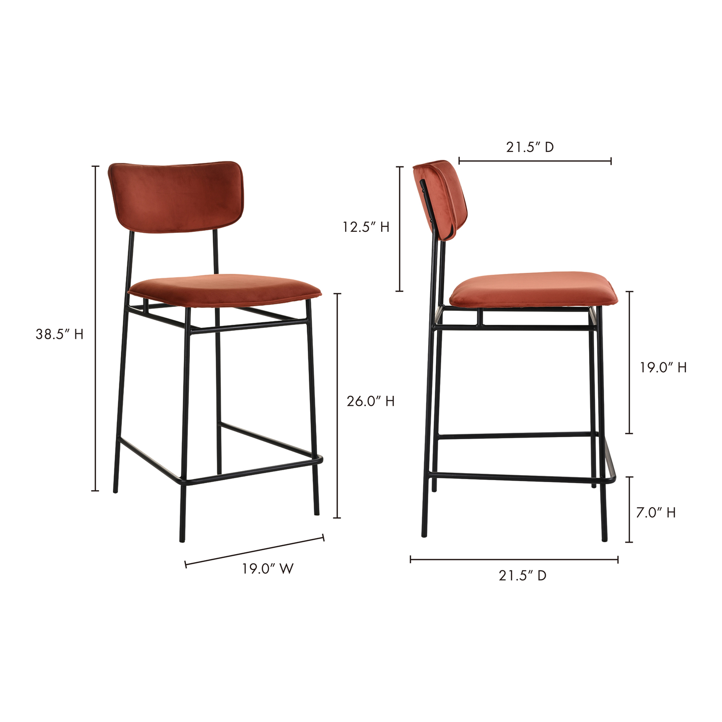 sailor counter stools in various colors by Moe's Home Collection mhc eq 1015 03 16