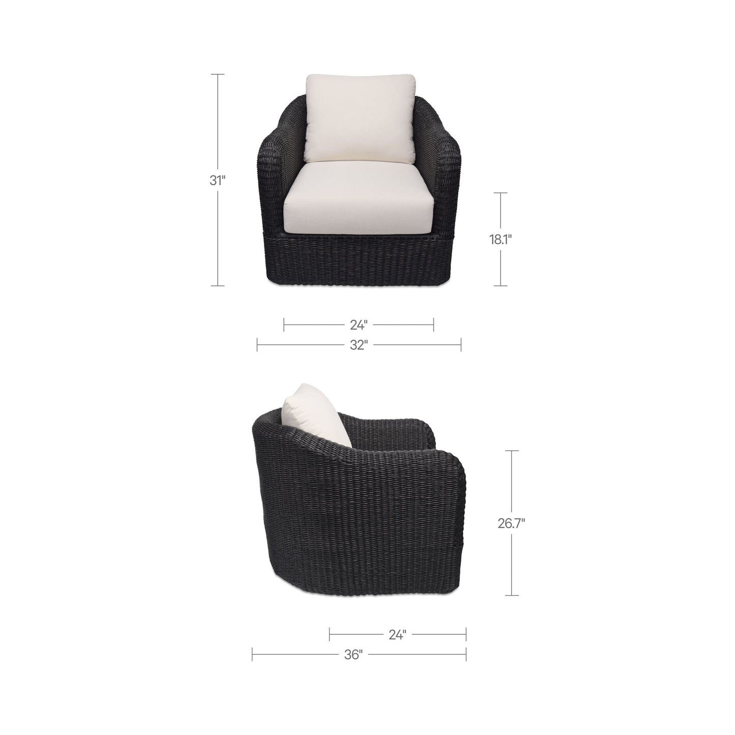 Bodhi Outdoor Swivel Accent Chair Moes Home Collection Mhc Et 1009 07 3