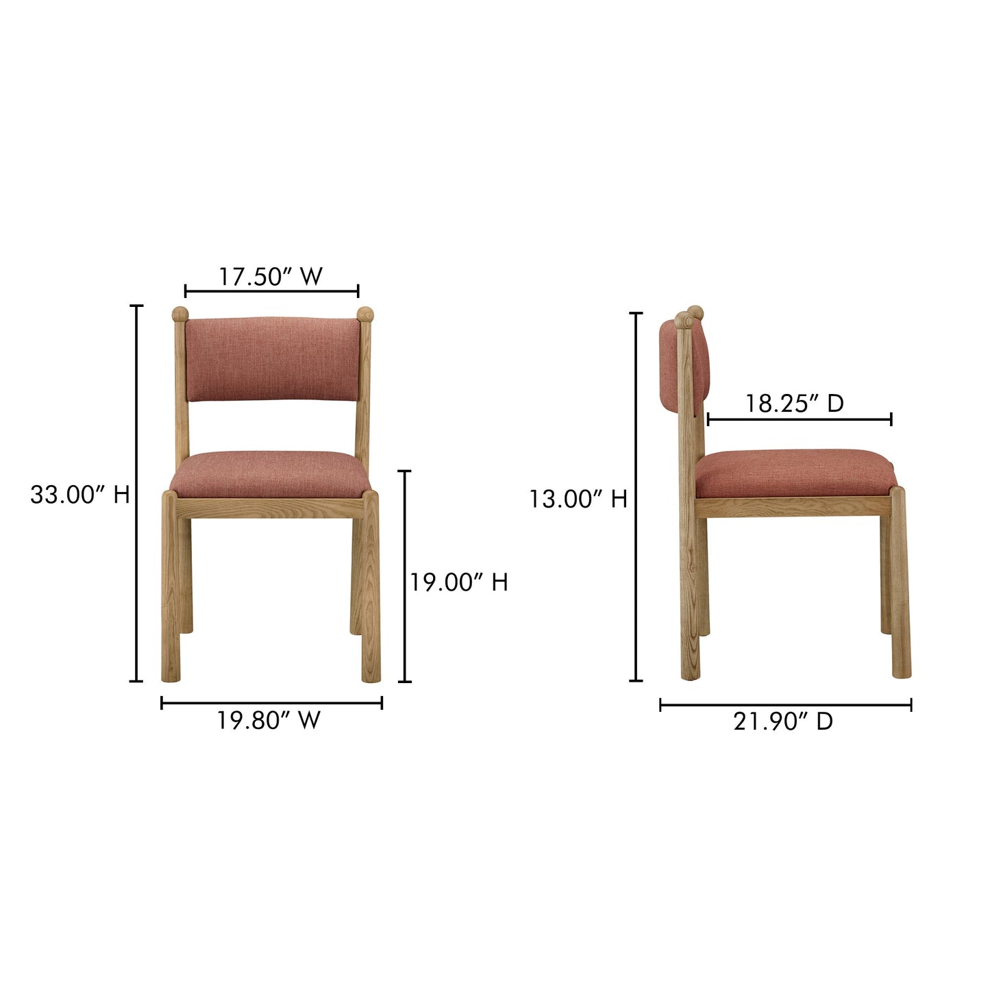 Villetta Dining Chair Set Of 2 Moes Home Collection Mhc Ew 1032 37 4