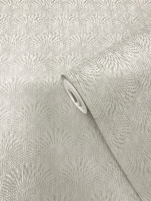 Fan Geometric Wallpaper in Soft Beige
