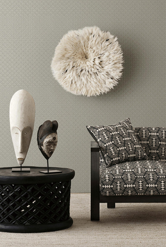 Fan Geometric Wallpaper in Beige