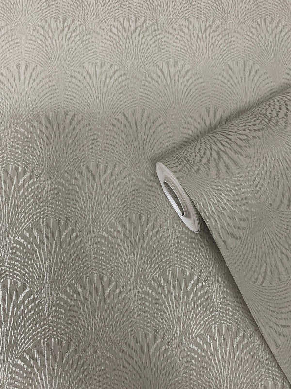 Fan Geometric Wallpaper in Beige
