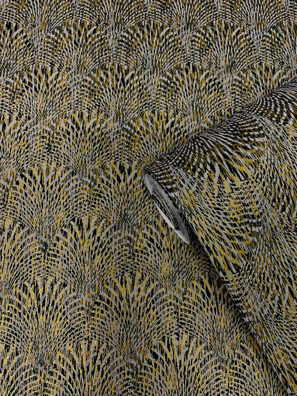 Fan Geometric Wallpaper in Gold