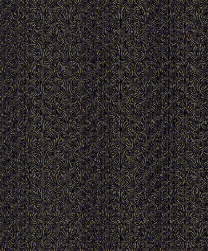 Fan Geometric Wallpaper in Lilac/Black
