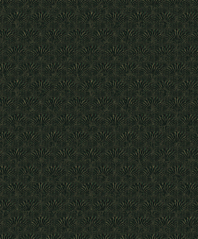 Fan Geometric Wallpaper in Gold/Green