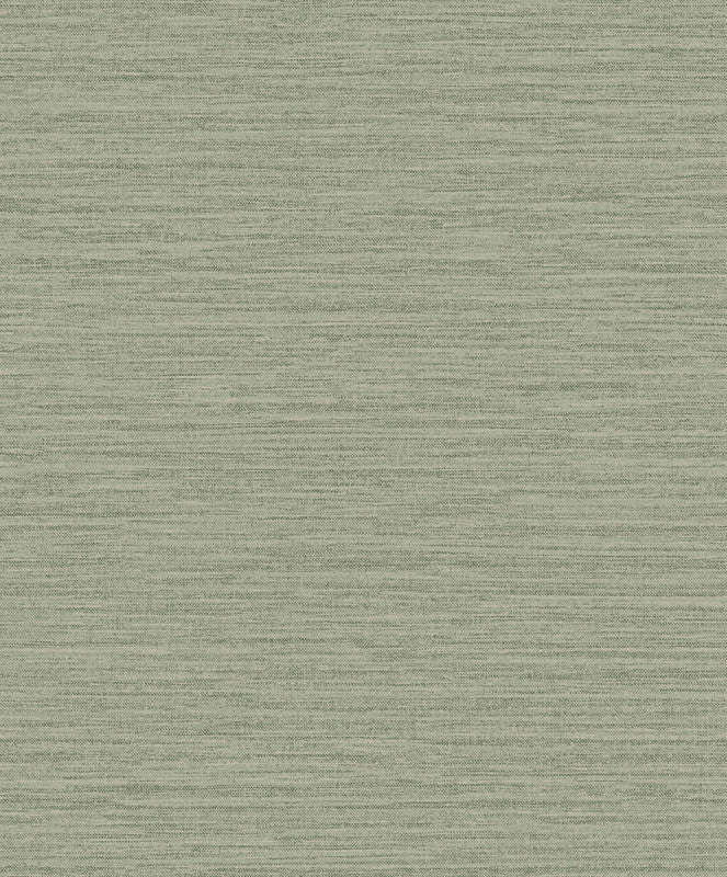 Horizontal Weave Textile Wallpaper in Green
