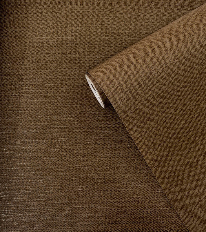 Weave Textile Wallpaper in Orange/Bronze