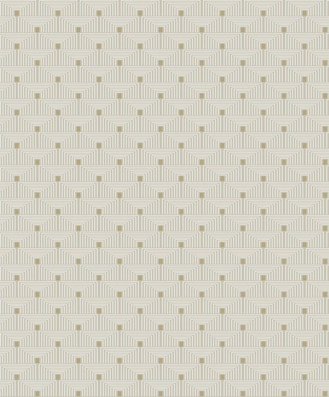 Sample Geo Key Wallpaper in Cream/Gold