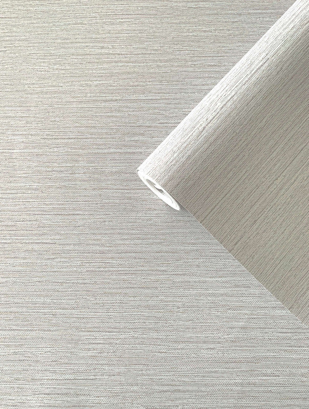Weave-Effect Textile Wallpaper in Cream