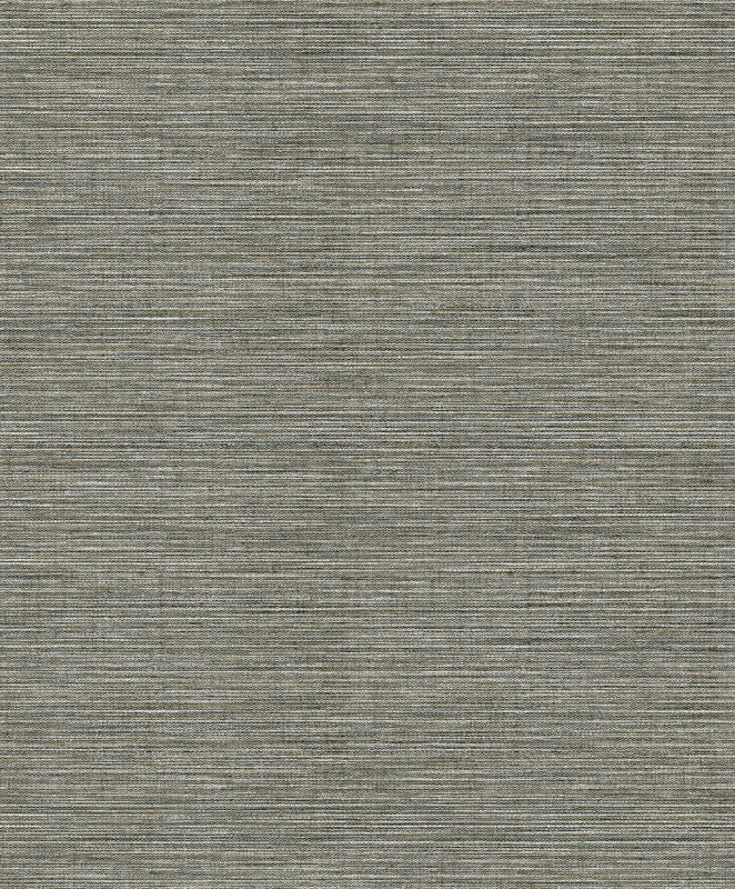 Sample Weave-Effect Textile Wallpaper in Silver Grey
