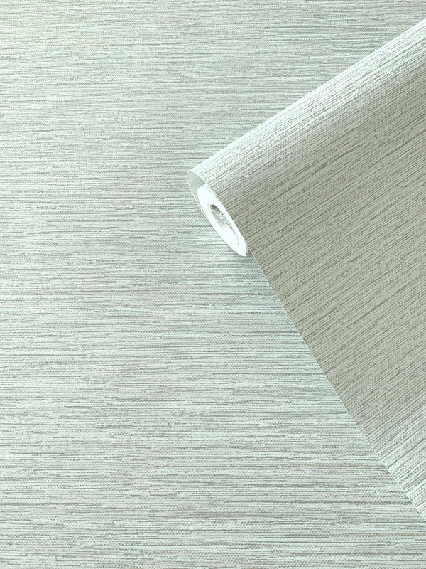 Weave-Effect Textile Wallpaper in Green