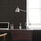 Weave-Effect Textile Wallpaper in Black
