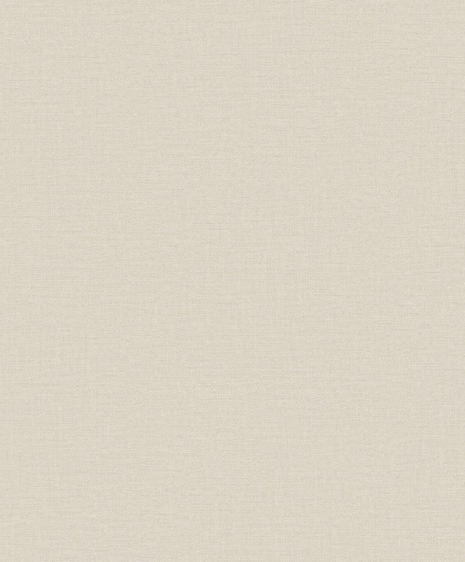 Plain Linen-Effect Wallpaper in Cream