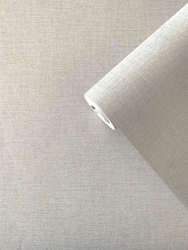 Plain Linen-Effect Wallpaper in Beige