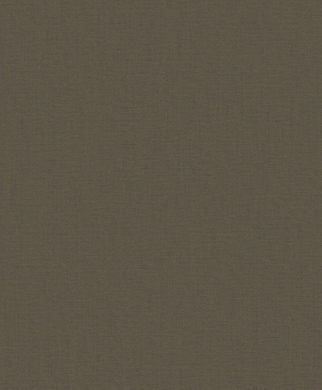 Plain Linen-Effect Wallpaper in Bronze Brown
