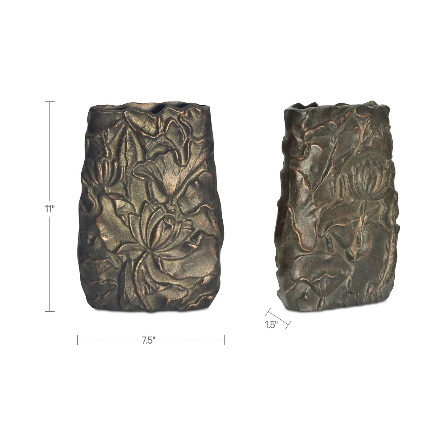 Sabine Cast Aluminum Vase Moes Home Collection Mhc Fi 1133 51 2