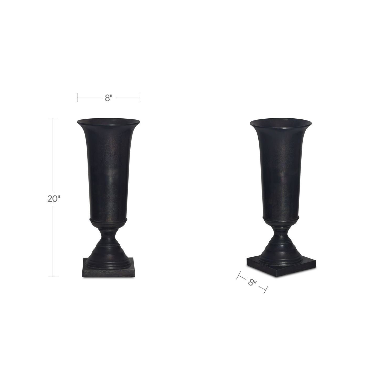 Cassia Cast Aluminum Vase Moes Home Collection Mhc Fi 1135 02 2