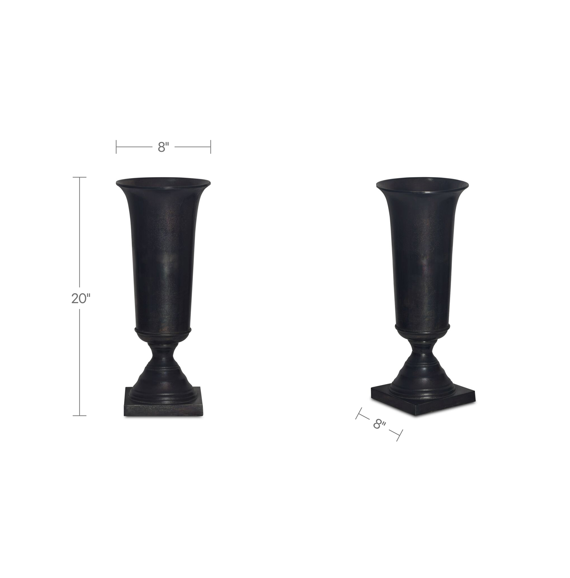 Cassia Cast Aluminum Vase Moes Home Collection Mhc Fi 1135 02 2