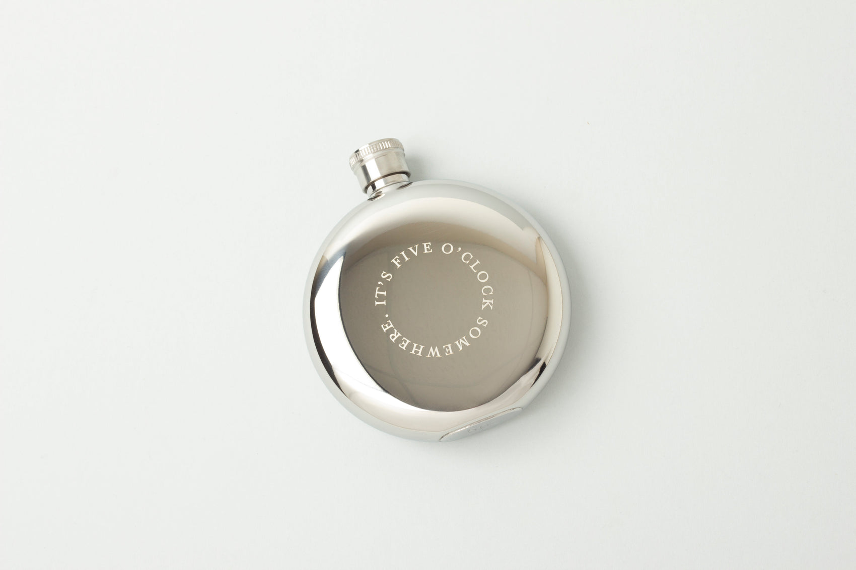 stainless steal hip flask 5 oclock somewhere 1