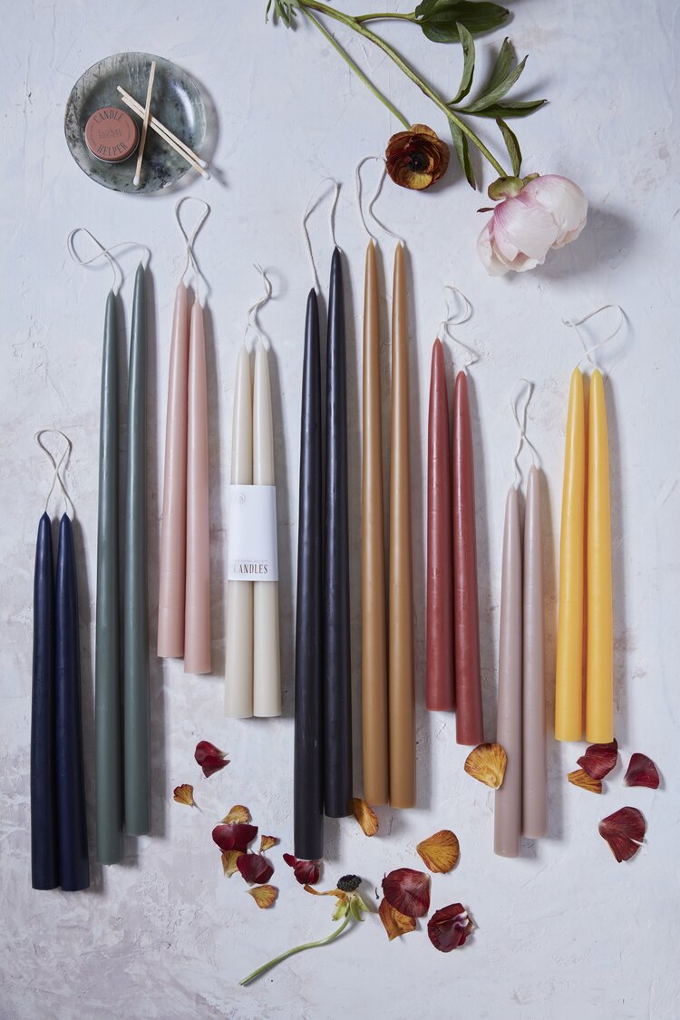 Taper Candles Pair in Various Sizes & Colors