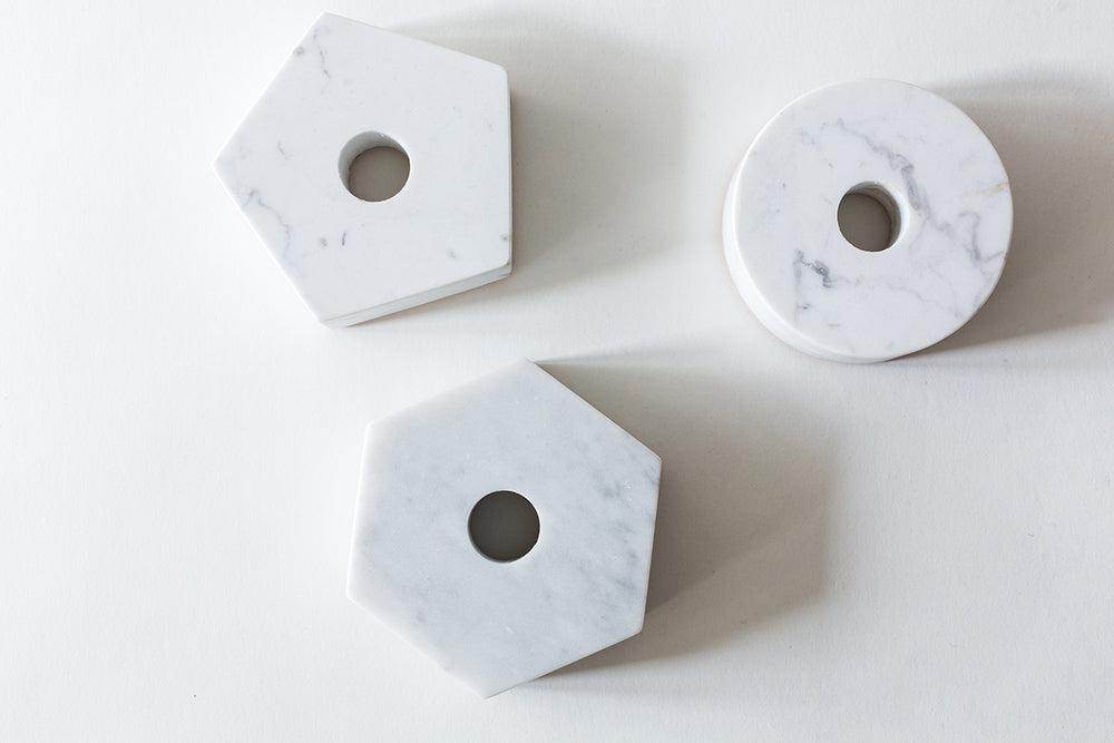 Marble Candle Holder in Various Colors & Shapes design by Fort Standard