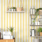 Awning Stripe Yellow/White Wallpaper from the Just Kitchens Collection by Galerie Wallcoverings