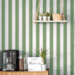 Awning Stripe Green Wallpaper from the Just Kitchens Collection by Galerie Wallcoverings