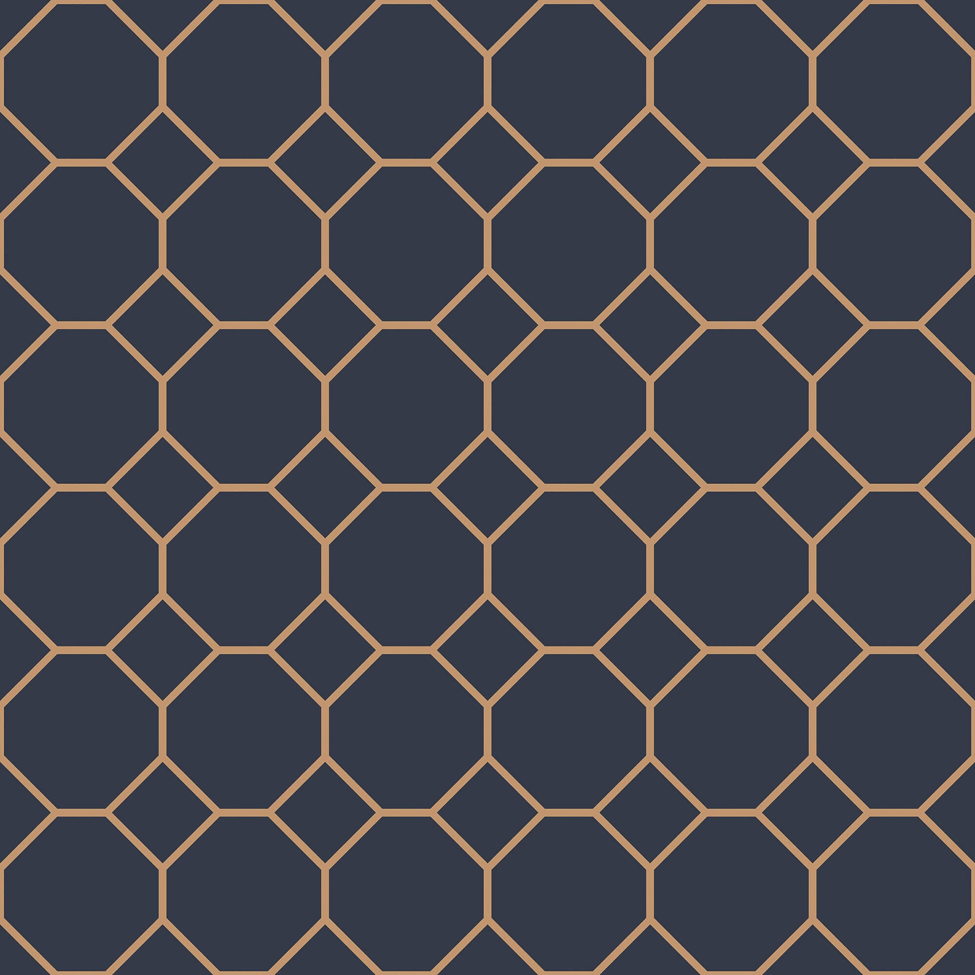 sample bee hive navy gold wallpaper from the just kitchens collection by galerie wallcoverings 1